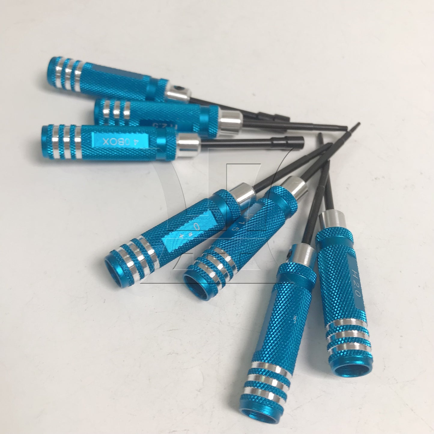 BQLZR Blue T10003 Aluminum Hex Screwdrivers Key Driver for RC Car 7 in A Set