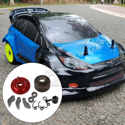 BQLZR Red D10201 Aluminum Upgrade Flywheel with Clutch Set For RC1:8 Model Car 10 in 1