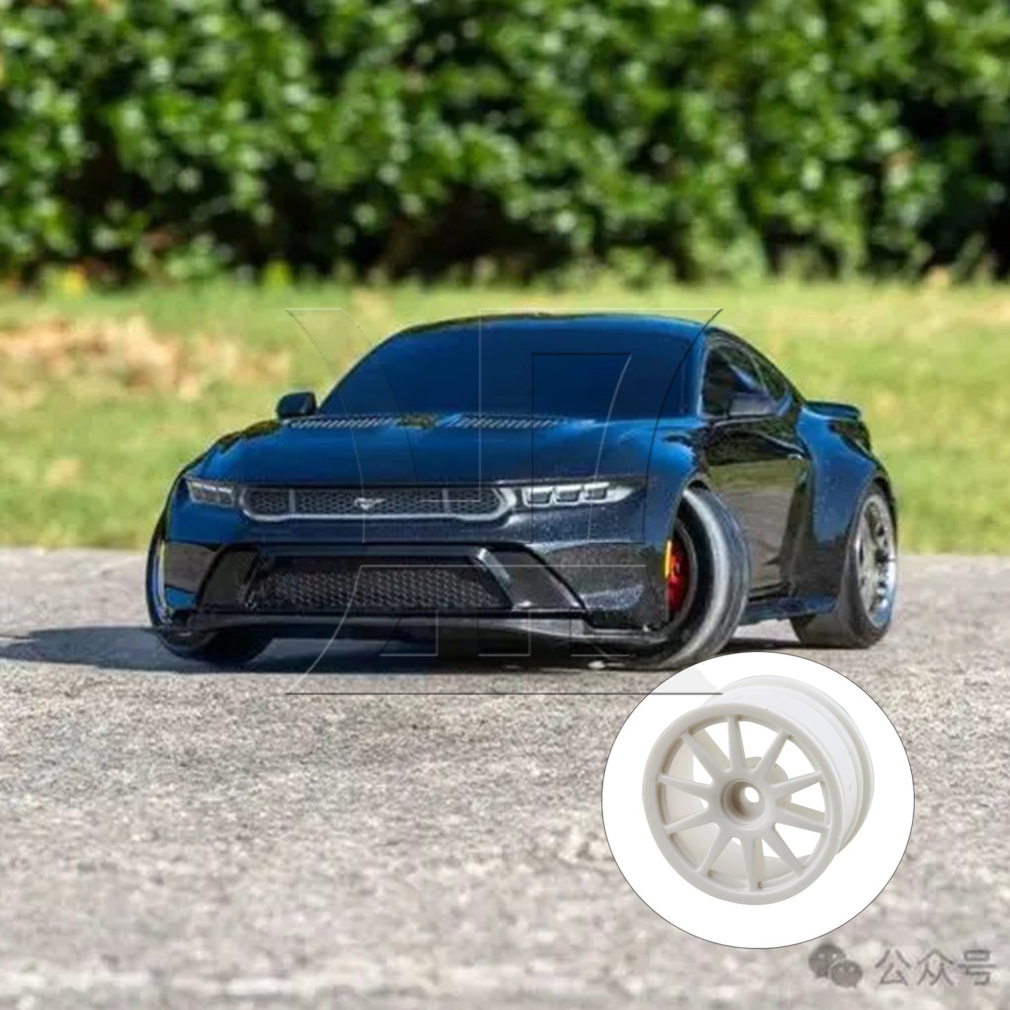 BQLZR White Plastic 10-Spoke Wheel Rims for RC1:10 On-Road Car & Drift Car Set of 4