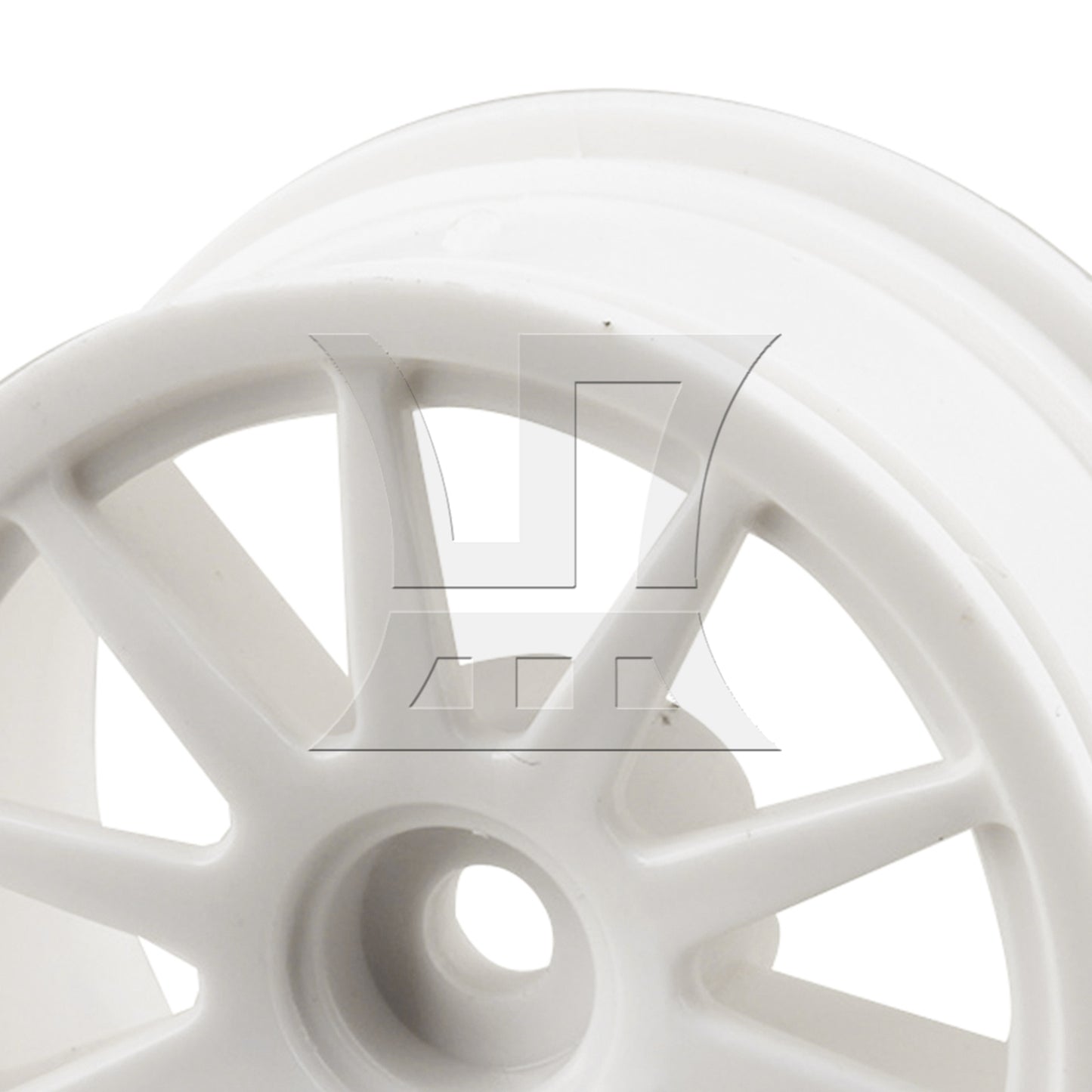 BQLZR White Plastic 10-Spoke Wheel Rims for RC1:10 On-Road Car & Drift Car Set of 4