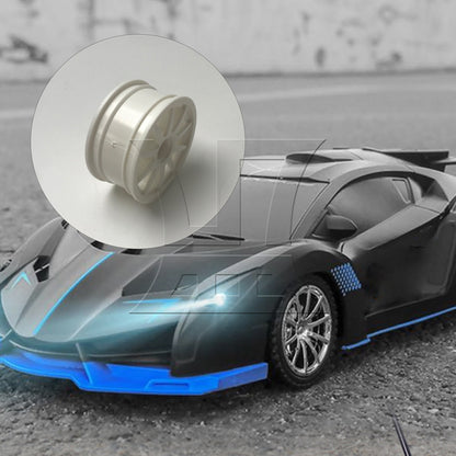 BQLZR White Plastic 10-Spoke Wheel Rims for RC1:10 On-Road Car & Drift Car Set of 4
