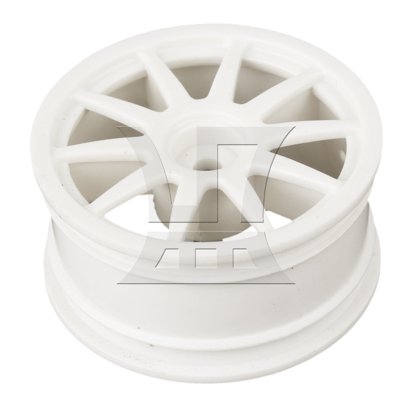 BQLZR White Plastic 10-Spoke Wheel Rims for RC1:10 On-Road Car & Drift Car Set of 4
