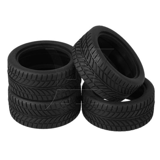 BQLZR Black Rubber Tyre for RC 1:10 On Road Racing Car Model Car Spare Parts Tire