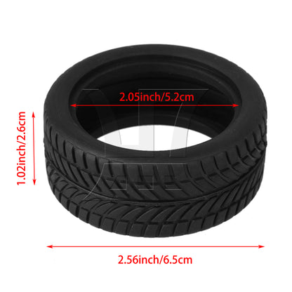 BQLZR Black Rubber Tyre for RC 1:10 On Road Racing Car Model Car Spare Parts Tire