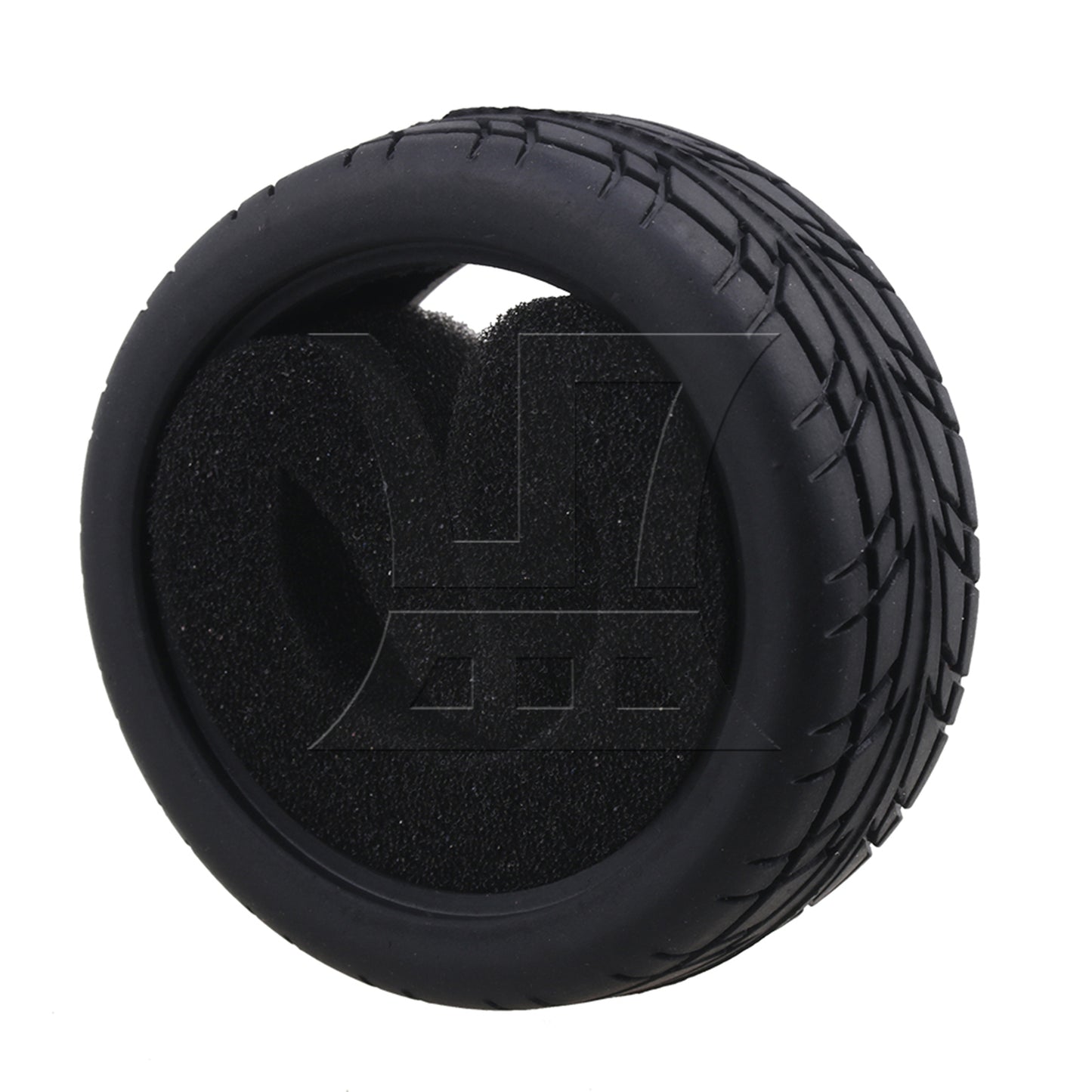 BQLZR 4pcs RC 1:10 On-Road Racing Car Flame Pattern Rubber Tyre Black RC Tire