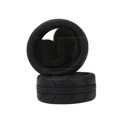 BQLZR  RC 1:10 Rubber Black Tire Tyre for On Road Car 2.56inch OD