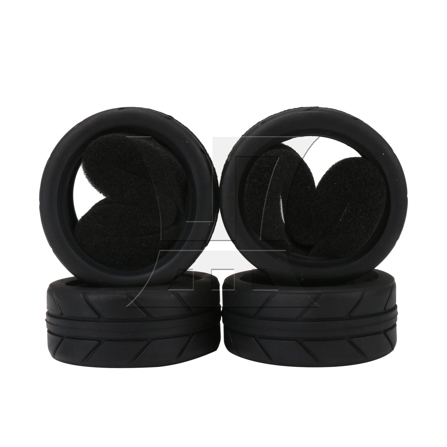 BQLZR  RC 1:10 Rubber Black Tire Tyre for On Road Car 2.56inch OD