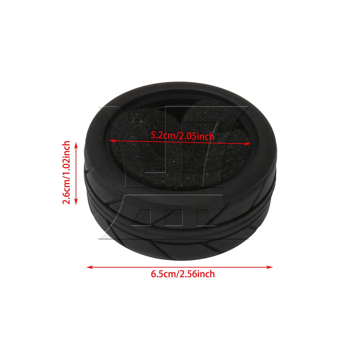 BQLZR  RC 1:10 Rubber Black Tire Tyre for On Road Car 2.56inch OD