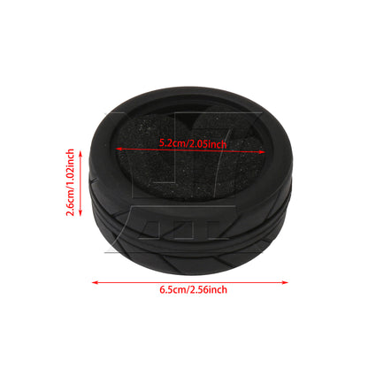 BQLZR  RC 1:10 Rubber Black Tire Tyre for On Road Car 2.56inch OD