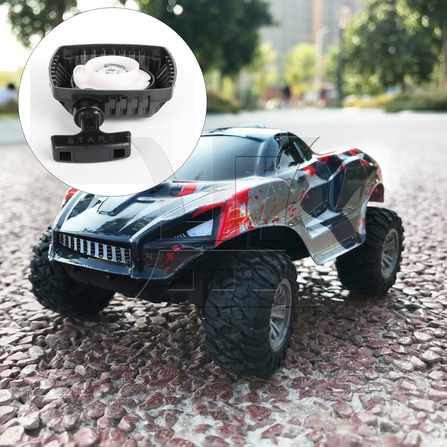 BQLZR Black D10056 RC 1:5 Model Car Metal Pull Starter 23/26/29/30CC Engine Parts