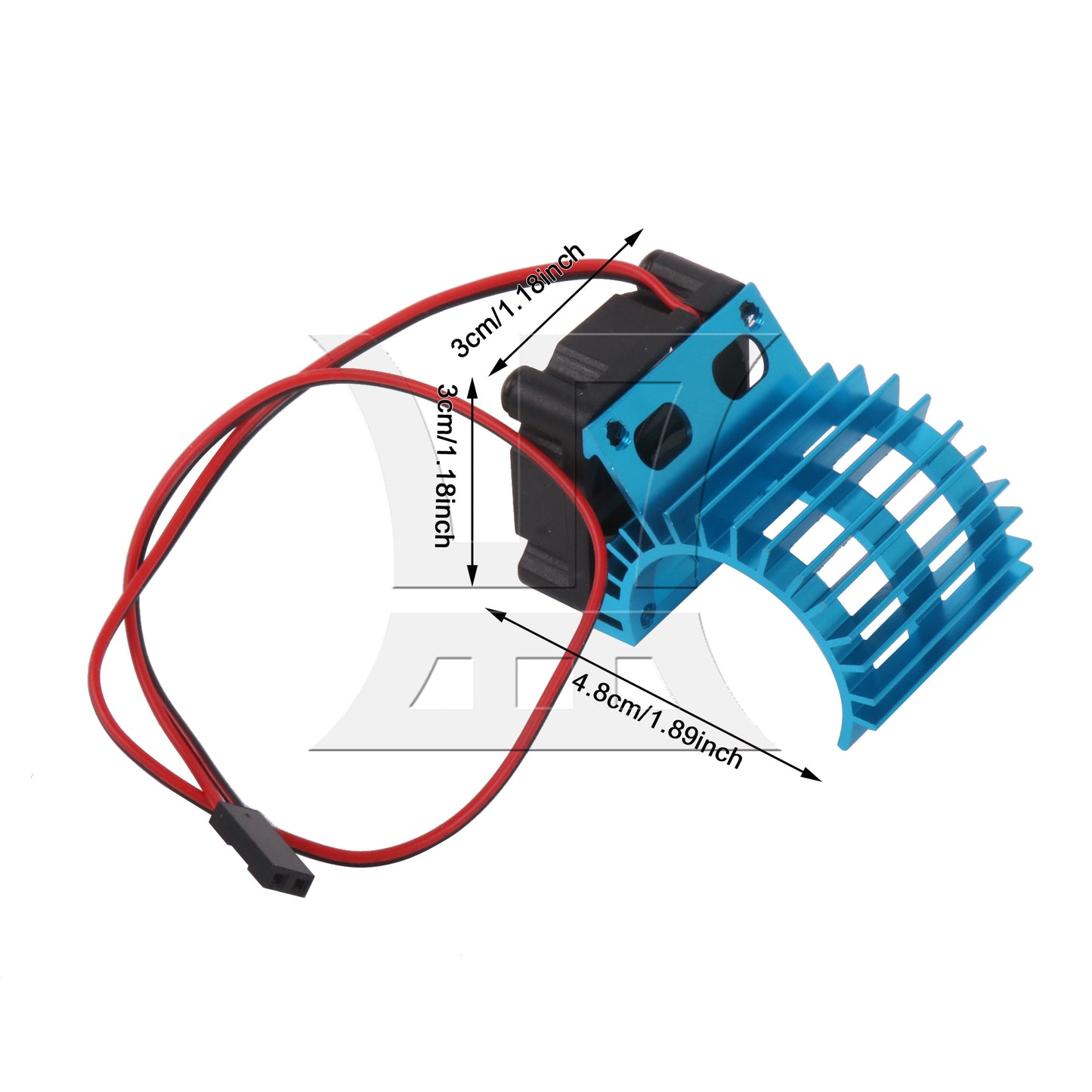 BQLZR Blue Aluminum 308006 Heat Sink Stock 380 Motor Cooling Fan for RC Car