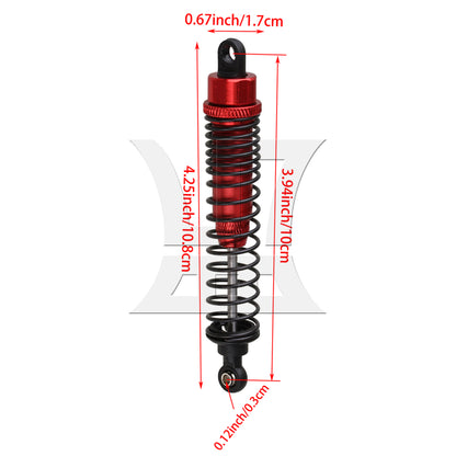 BQLZR 2pcs F108004R Upgrade Parts Red RC 1:10 Alloy Shock Absorber for Largefoot Car