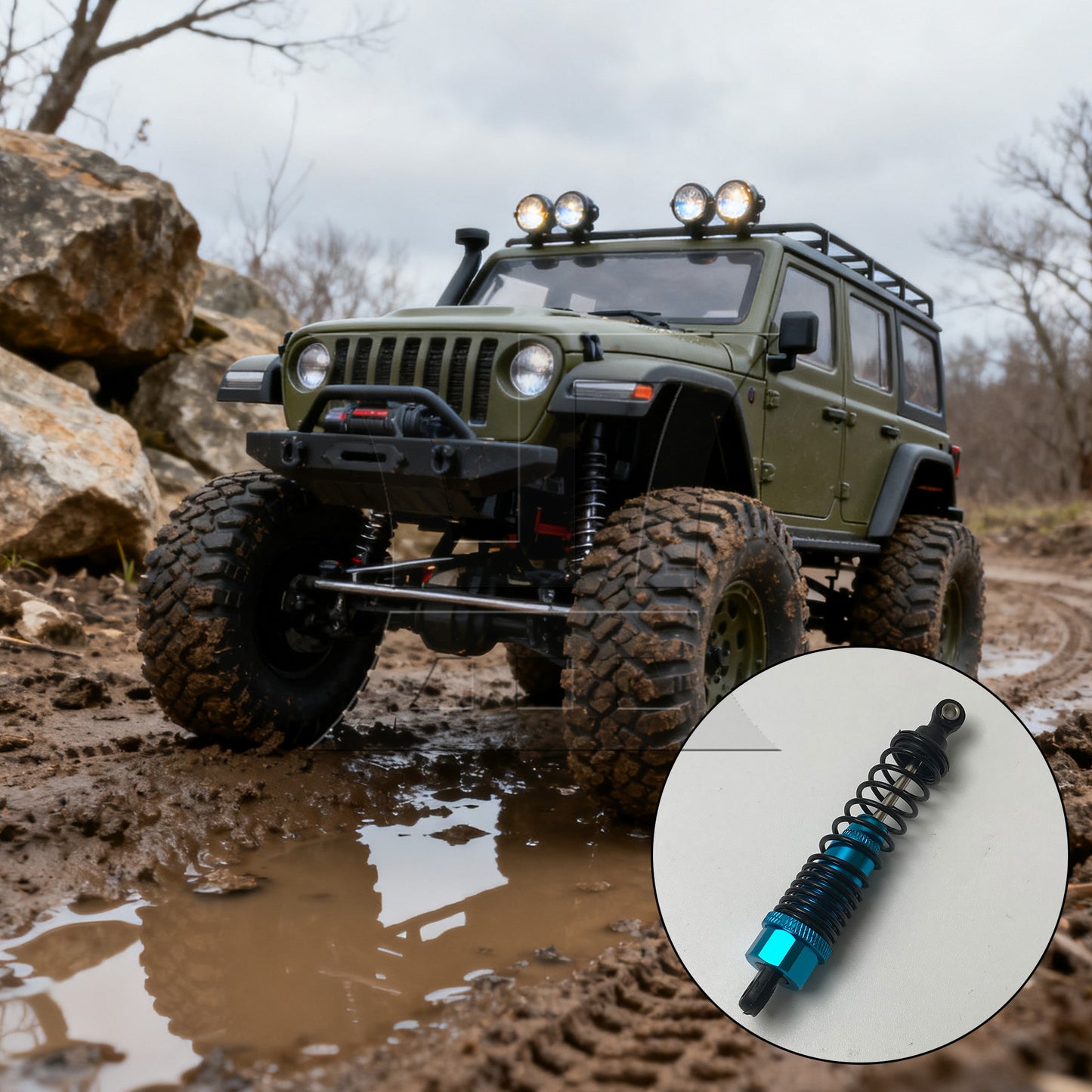 BQLZR 2 x Aluminum Model F106004B Shock Absorber for RC 1:10 Off Road Car Upgrade