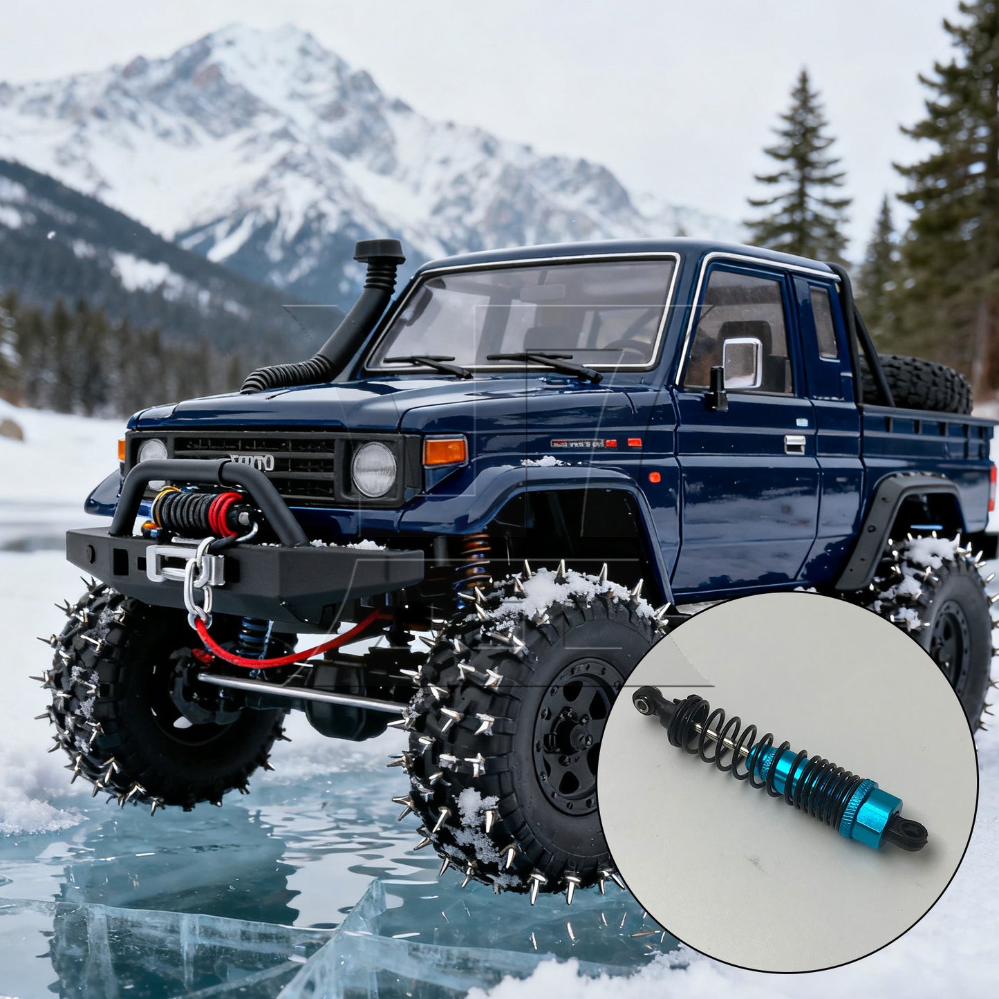 BQLZR 2 x Aluminum Model F106004B Shock Absorber for RC 1:10 Off Road Car Upgrade
