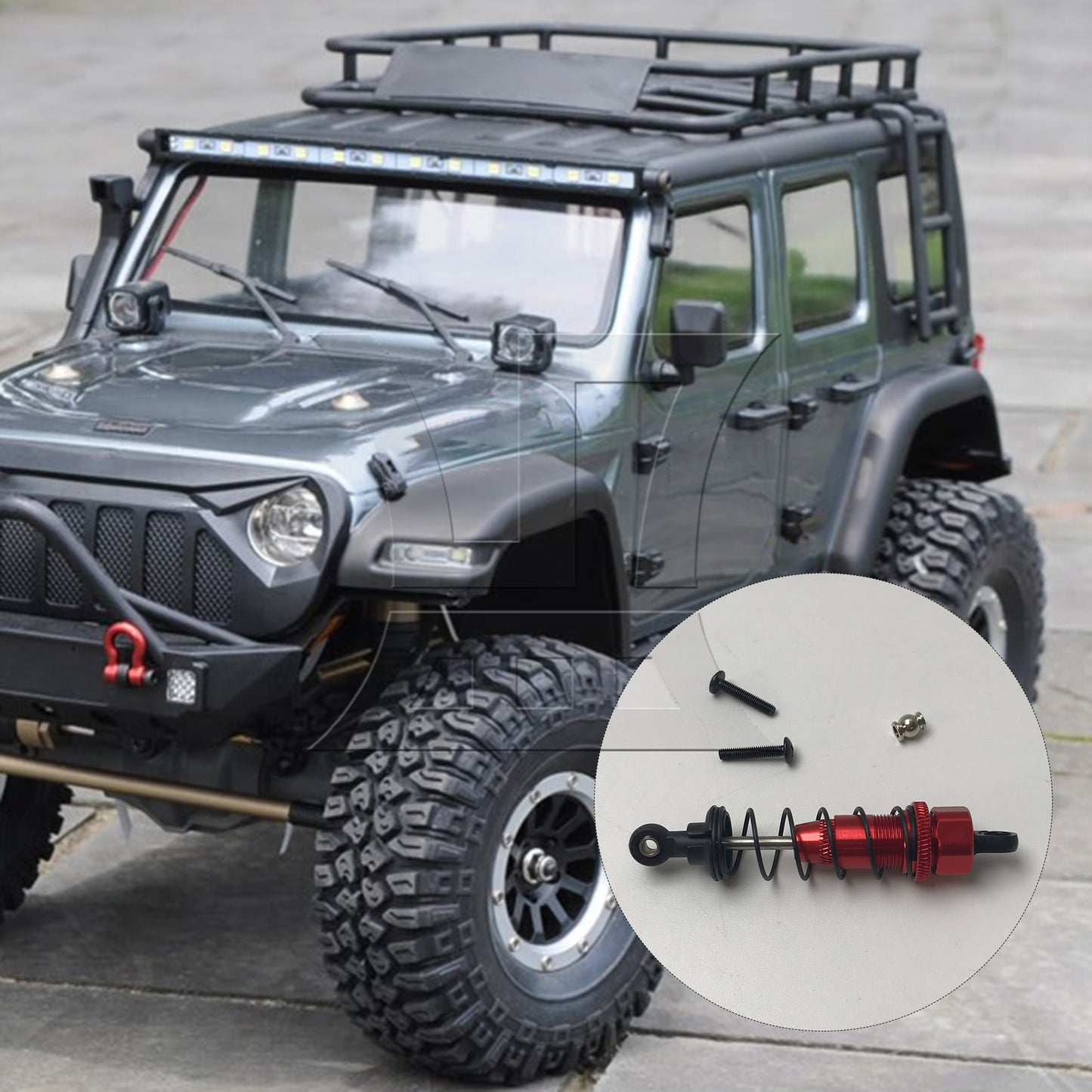 BQLZR RC 1:10 Off Road Car Red F103004R Aluminium Alloy Shock Absorber Upgrade