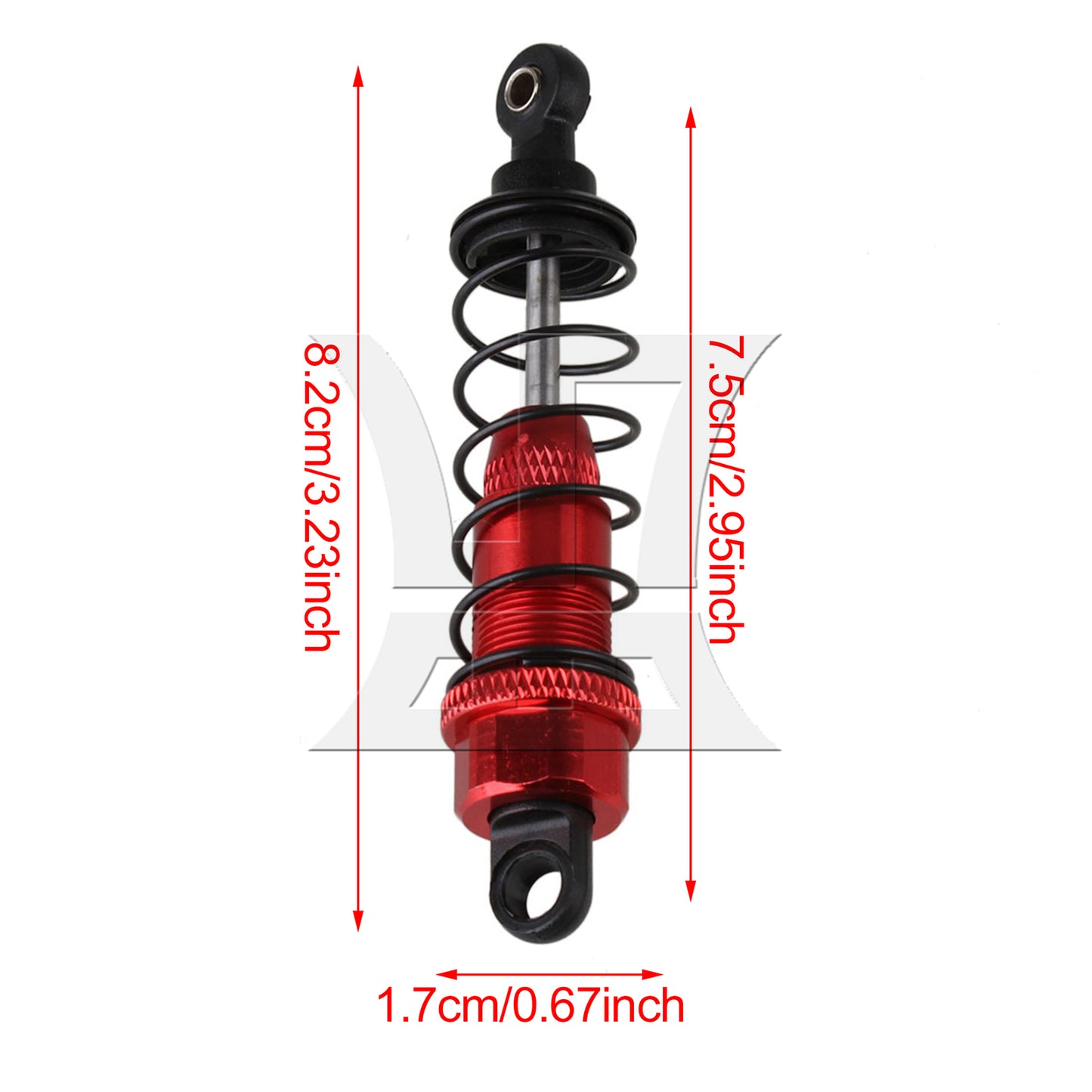 BQLZR RC 1:10 Off Road Car Red F103004R Aluminium Alloy Shock Absorber Upgrade