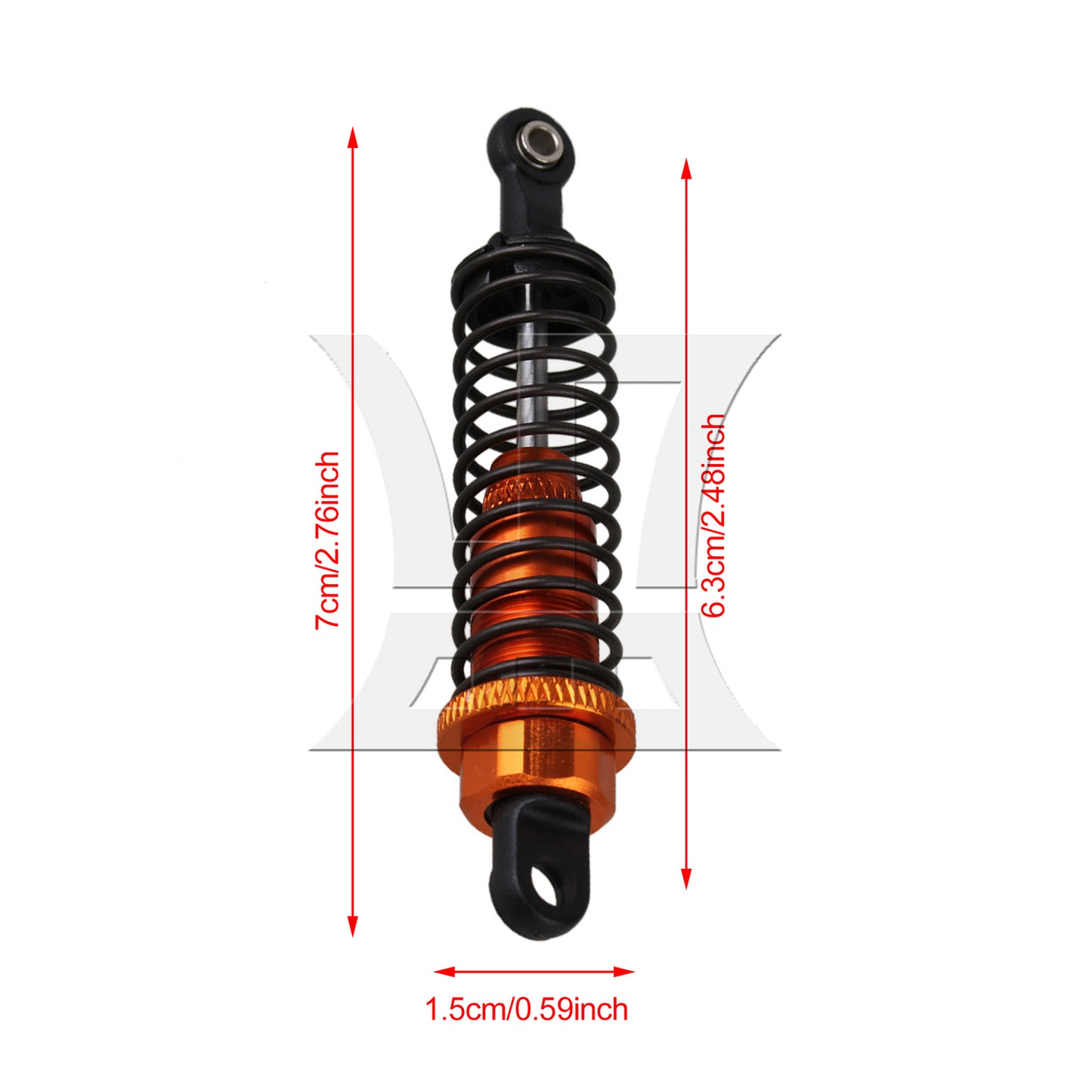 BQLZR Aluminum A285004OR Shock Absorber for RC 1:16 Car Upgrade Parts Orange