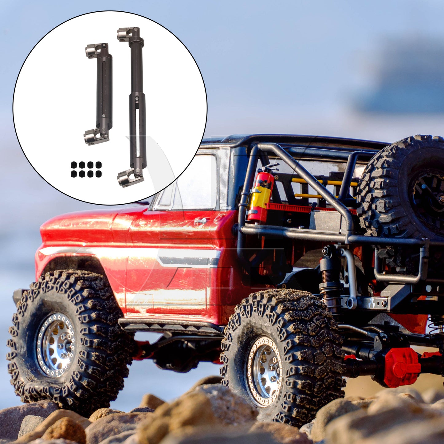 BQLZR Titanium Color Aluminum 0016T Universal Driven Dogbone for RC1:10 Car