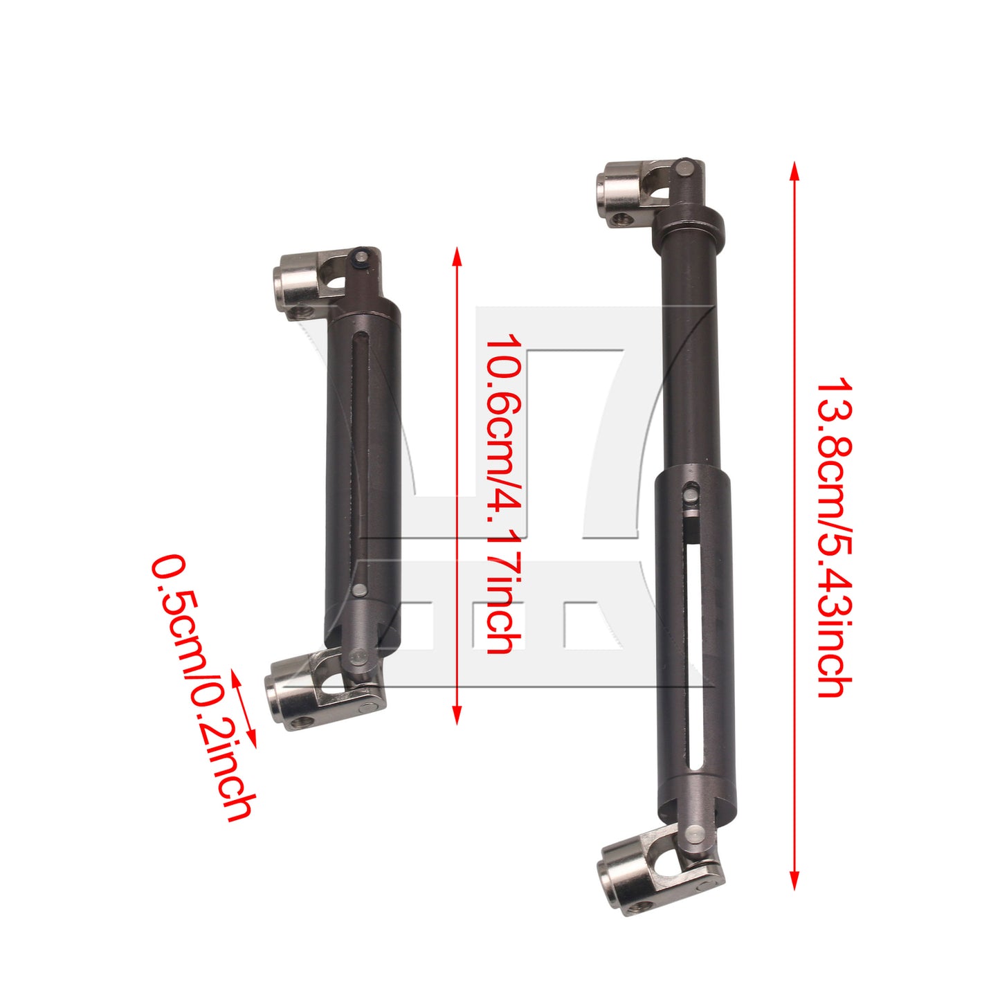 BQLZR Titanium Color Aluminum 0016T Universal Driven Dogbone for RC1:10 Car