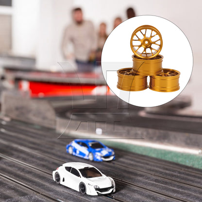 BQLZR 4pcs Golden Upgrade Aluminum Wheel Rims Y-Shape for RC1:10 On Road Racing Car