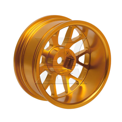 BQLZR 4pcs Golden Upgrade Aluminum Wheel Rims Y-Shape for RC1:10 On Road Racing Car