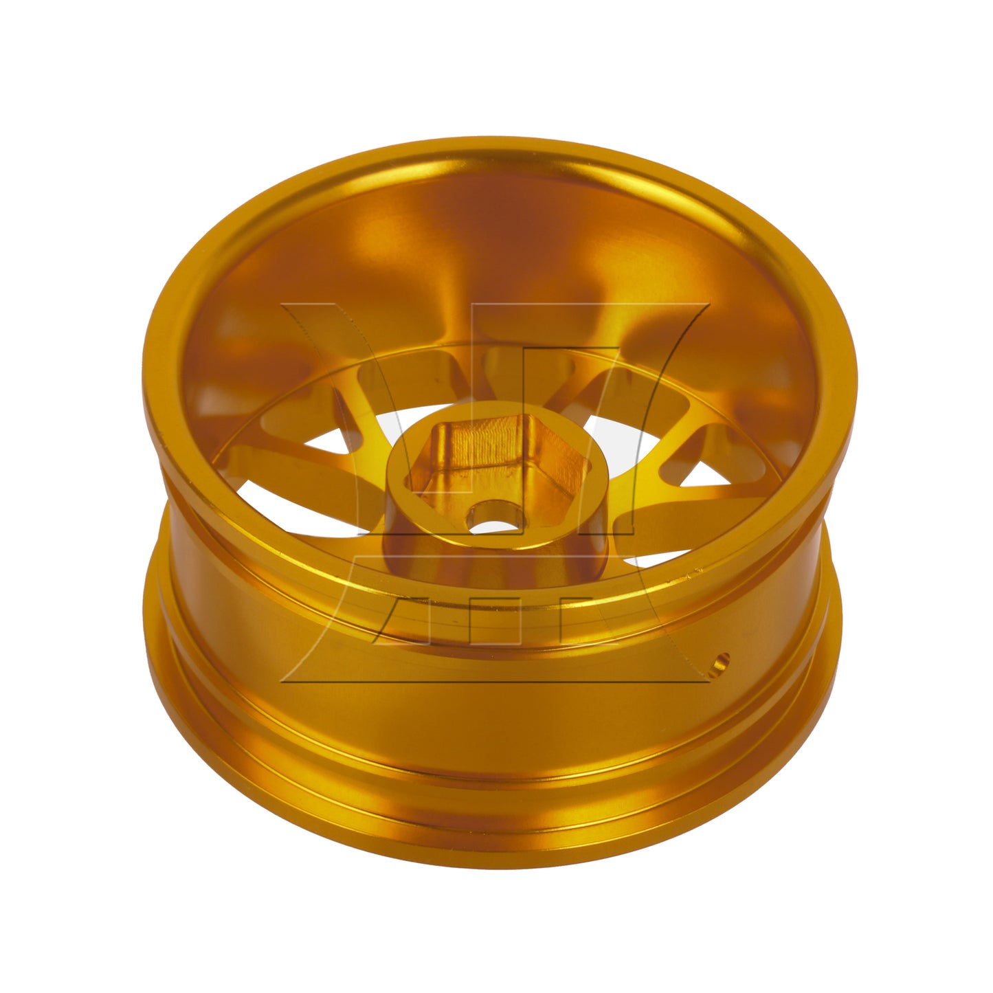 BQLZR 4pcs Golden Upgrade Aluminum Wheel Rims Y-Shape for RC1:10 On Road Racing Car