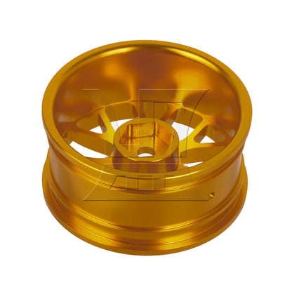 BQLZR 4pcs Golden Upgrade Aluminum Wheel Rims Y-Shape for RC1:10 On Road Racing Car