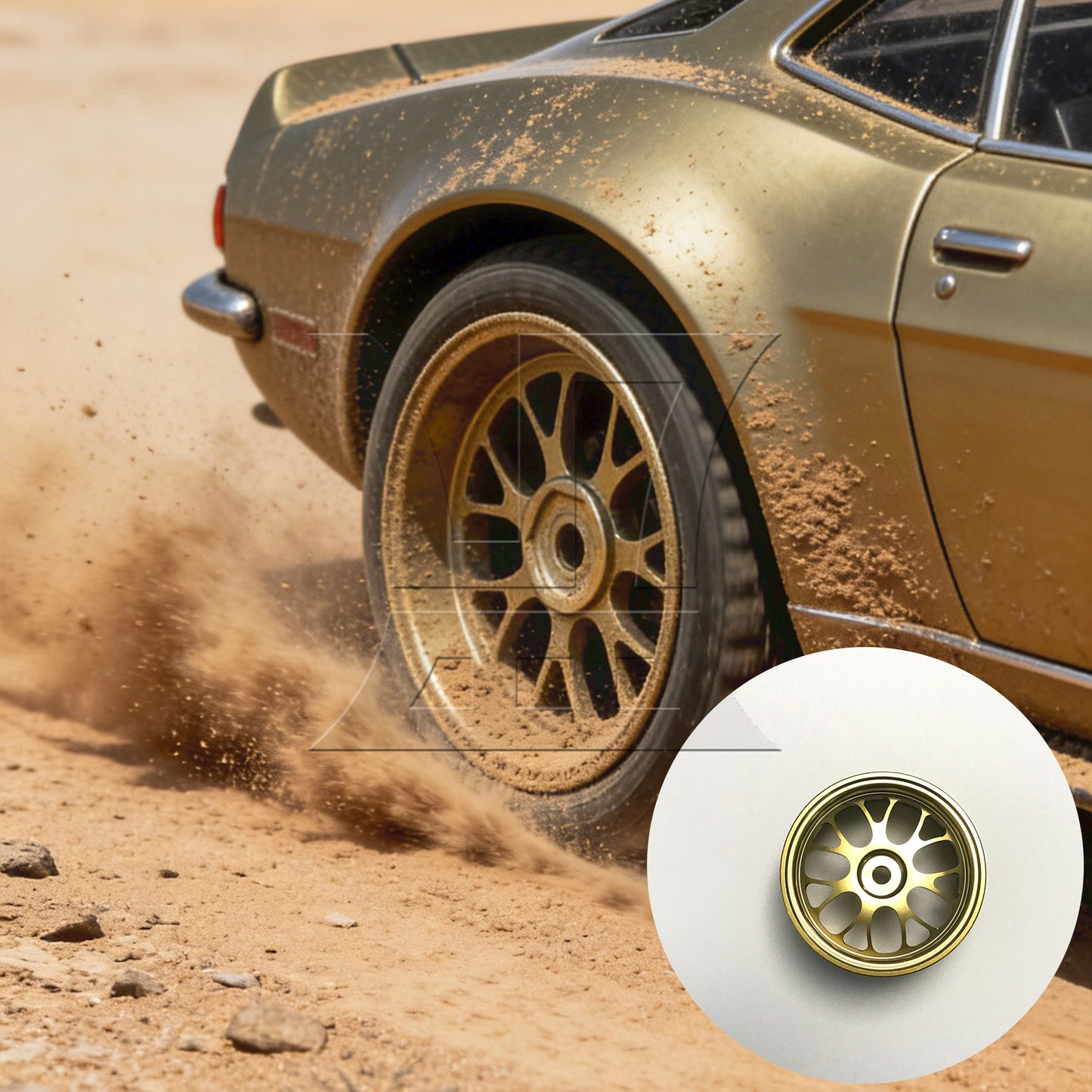 BQLZR 4pcs Golden Upgrade Aluminum Wheel Rims Y-Shape for RC1:10 On Road Racing Car