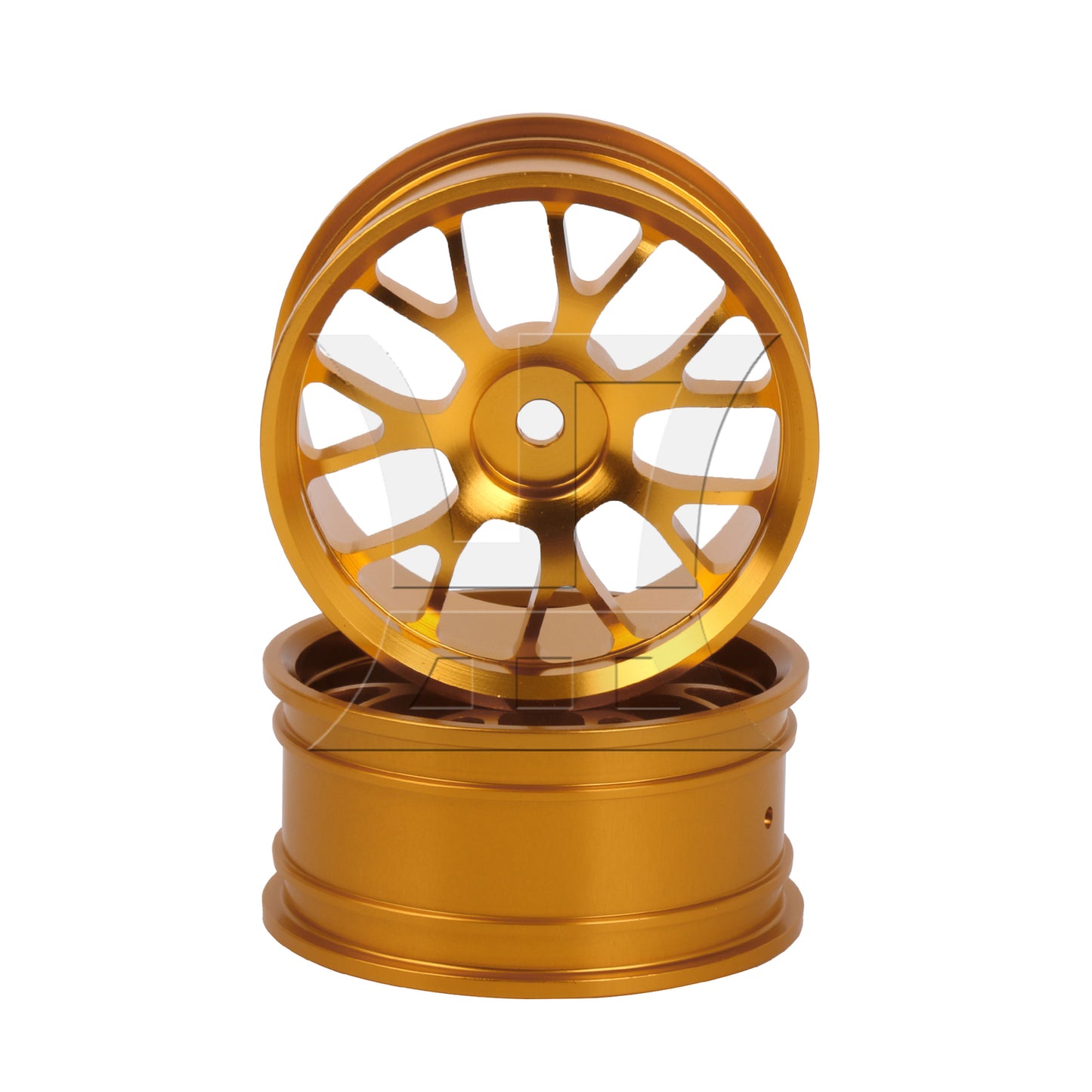 BQLZR 4pcs Golden Upgrade Aluminum Wheel Rims Y-Shape for RC1:10 On Road Racing Car