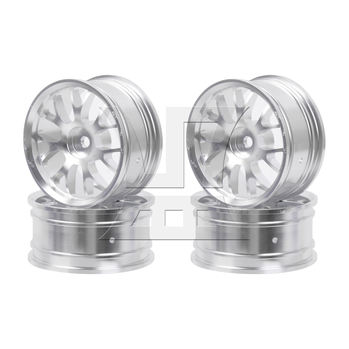 BQLZR Silver Alloy Upgrade Wheel Rims Y-Shape for RC1:10 On Road Car & Drift Car