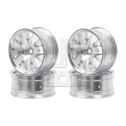 BQLZR Silver Alloy Upgrade Wheel Rims Y-Shape for RC1:10 On Road Car & Drift Car