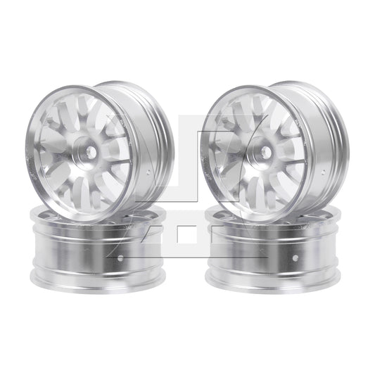 BQLZR Silver Alloy Upgrade Wheel Rims Y-Shape for RC1:10 On Road Car & Drift Car