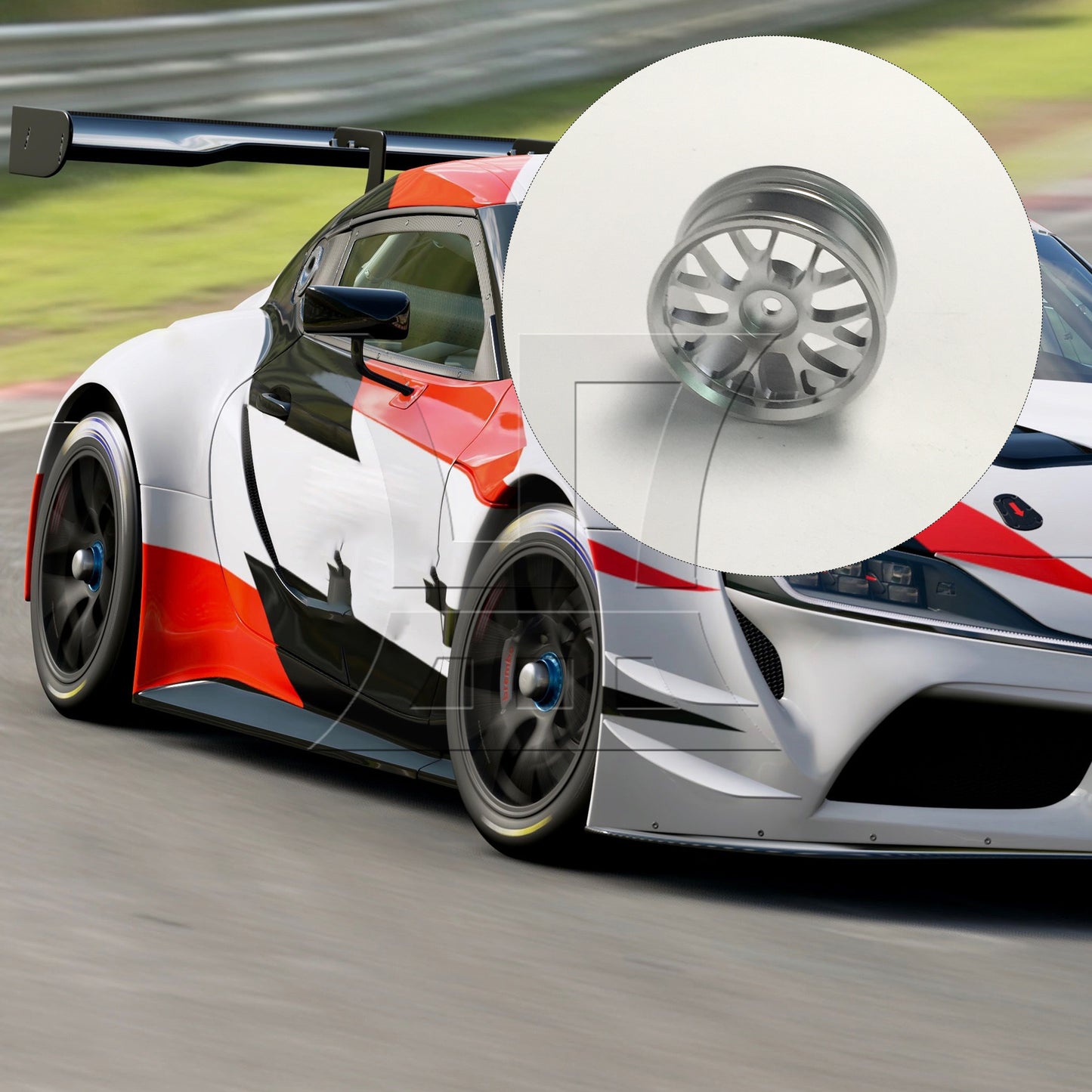 BQLZR Silver Alloy Upgrade Wheel Rims Y-Shape for RC1:10 On Road Car & Drift Car