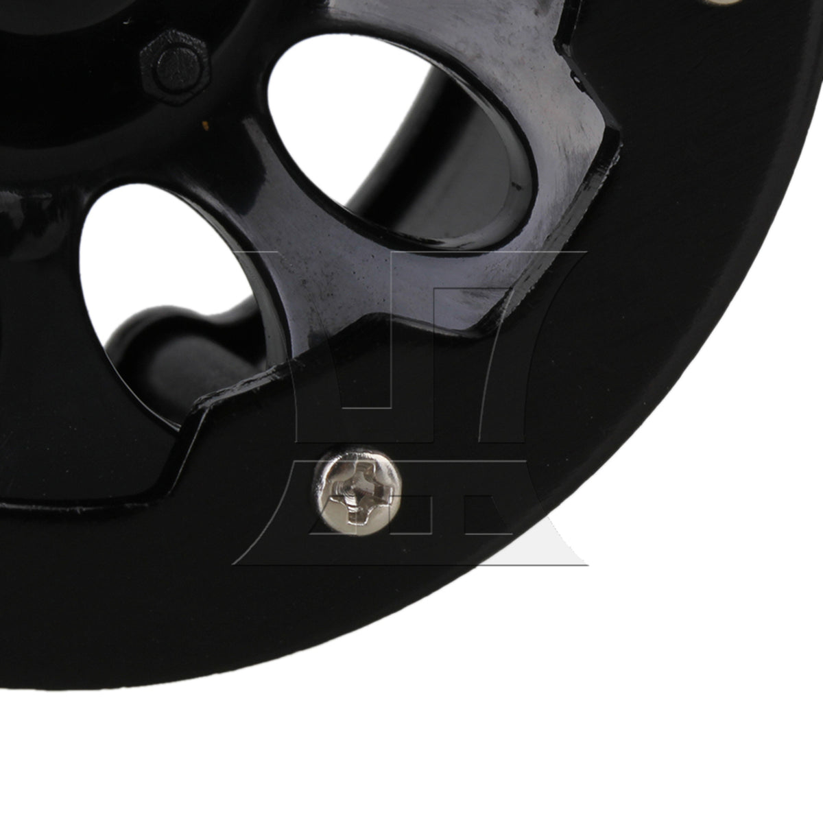 BQLZR 4pcs Plastic 10 Hole Wheel Rim Alloy Beadlock for RC1:10 Rock Crawler Black