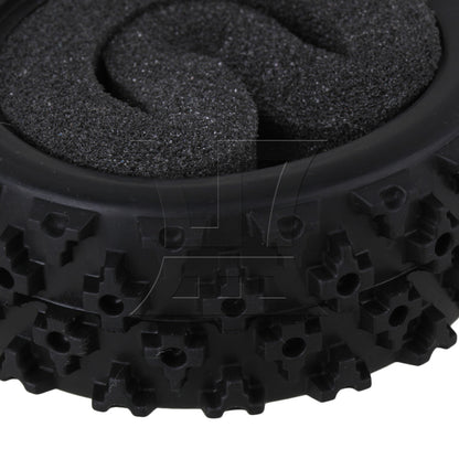 BQLZR 4xRC1:10 On-road Car Flower Pattern Rubber Tyre+Titanium Y-Shape Alloy Wheel Rim