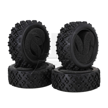 BQLZR 4xRC1:10 On-road Car Flower Pattern Rubber Tyre+Titanium Y-Shape Alloy Wheel Rim