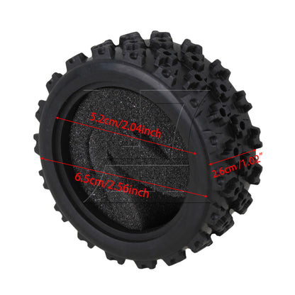 BQLZR 4xRC1:10 On-road Car Flower Pattern Rubber Tyre+Titanium Y-Shape Alloy Wheel Rim