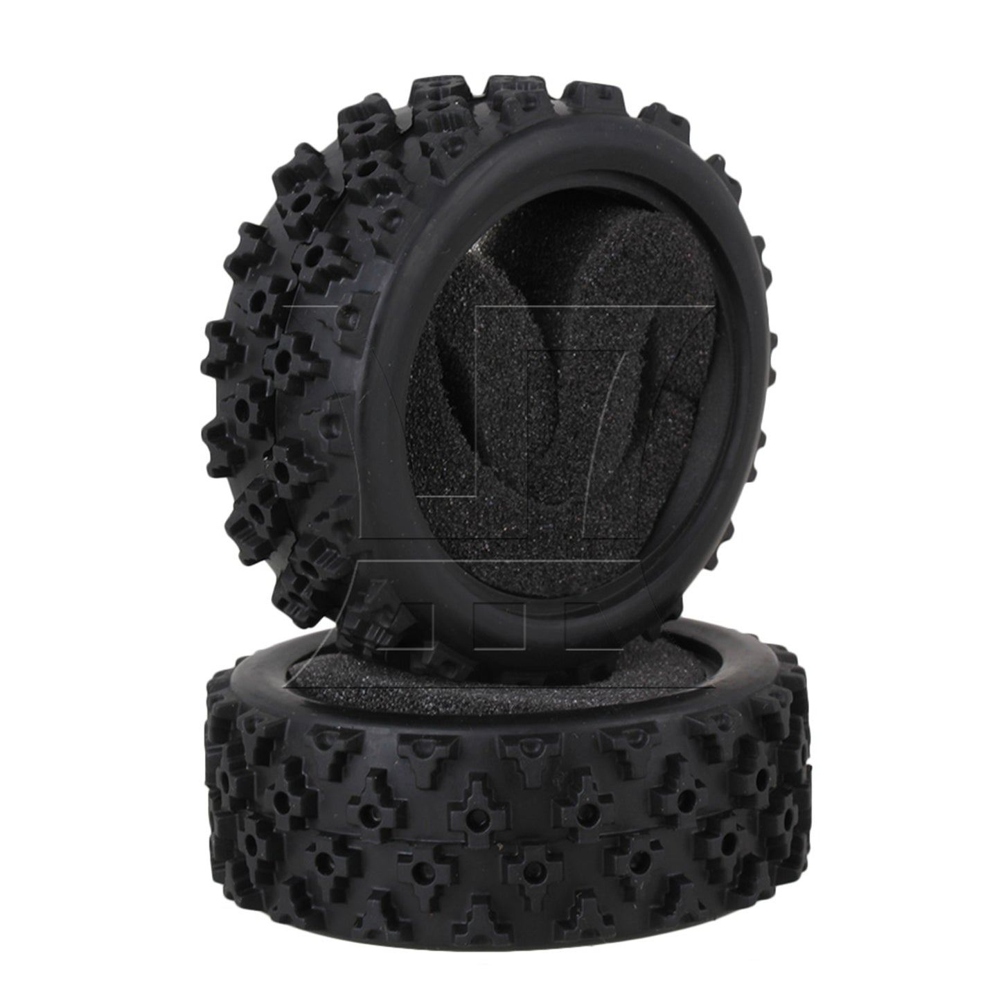 BQLZR 4xRC1:10 On-road Car Flower Pattern Rubber Tyre+Titanium Y-Shape Alloy Wheel Rim