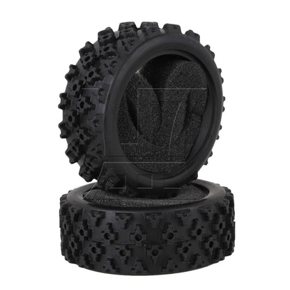 BQLZR 4xRC1:10 On-road Car Flower Pattern Rubber Tyre+Titanium Y-Shape Alloy Wheel Rim