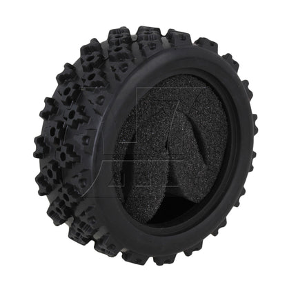 BQLZR 4xRC1:10 On-road Car Flower Pattern Rubber Tyre+Titanium Y-Shape Alloy Wheel Rim