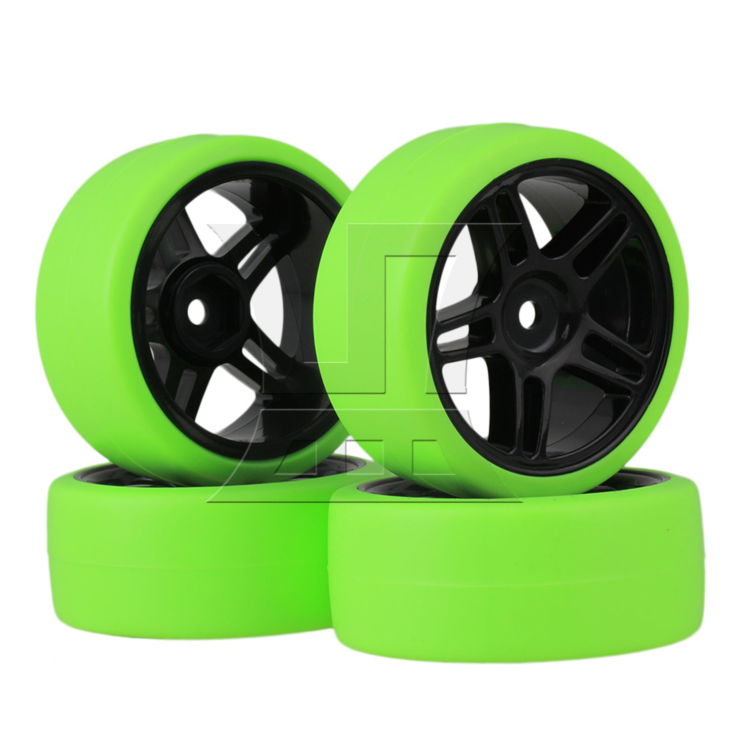 BQLZR RC1:10 Flat Sports Car Drift Tire Black Plastic Wheel Hub Precise Drift Control