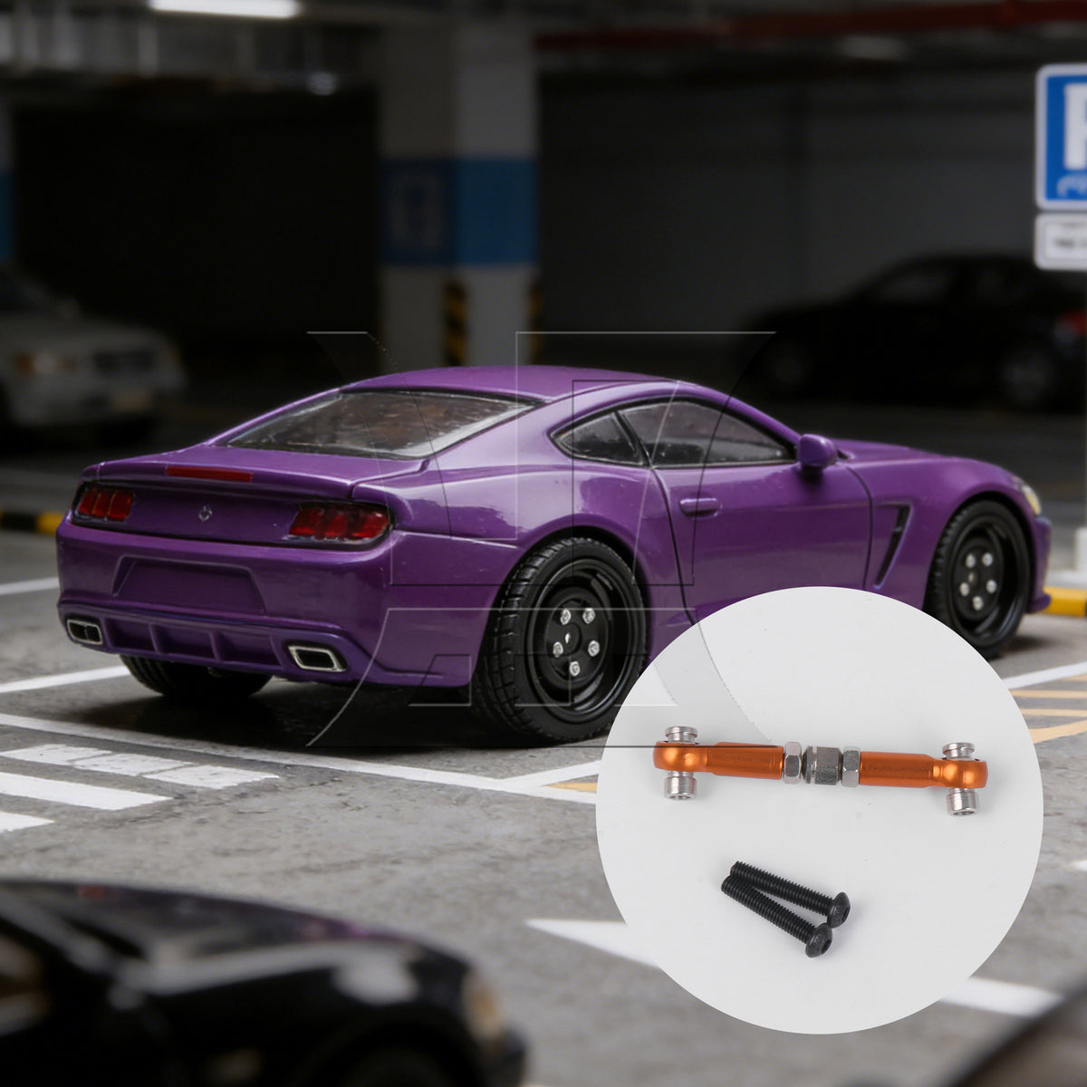 BQLZR 2xBQLZR Orange RC1:10 Servo Link for HPI RS4 SPORT3 On Road Racing Car Upgrade