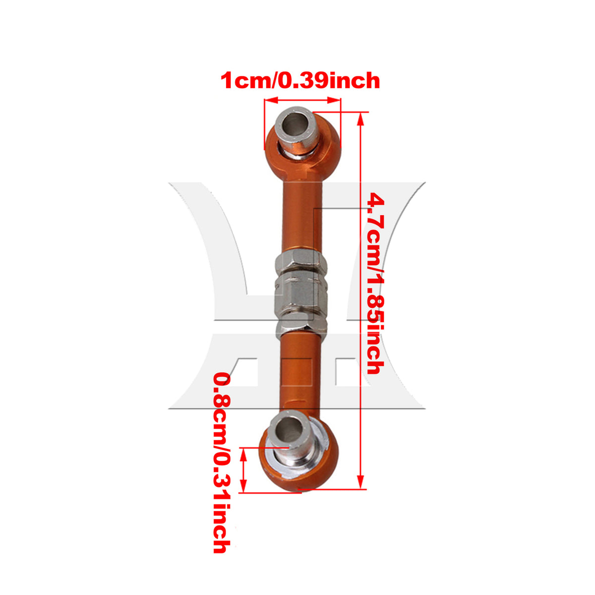 BQLZR 2xBQLZR Orange RC1:10 Servo Link for HPI RS4 SPORT3 On Road Racing Car Upgrade