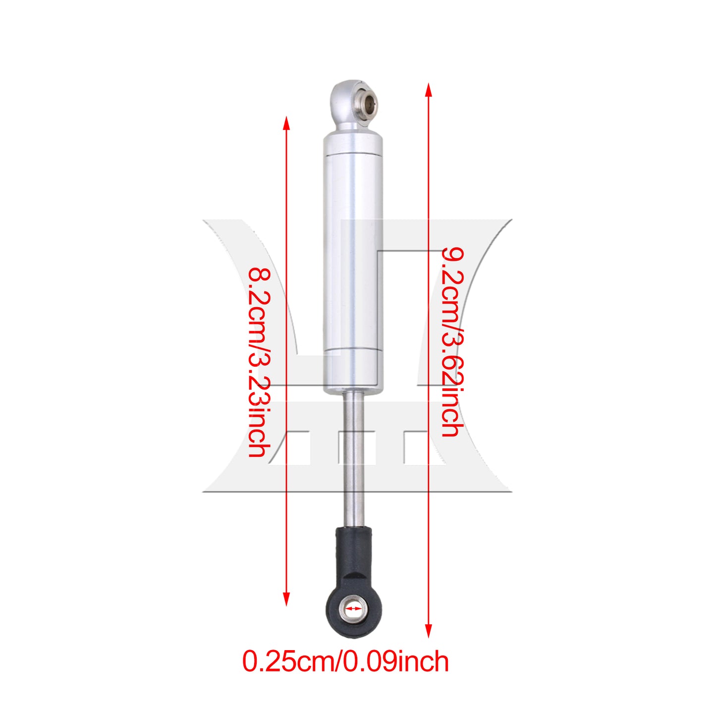 BQLZR 2 Pieces RC1:10 Model Car Alloy Shock Absorber 92mm Length Silver 75003S