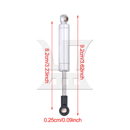 BQLZR 2 Pieces RC1:10 Model Car Alloy Shock Absorber 92mm Length Silver 75003S