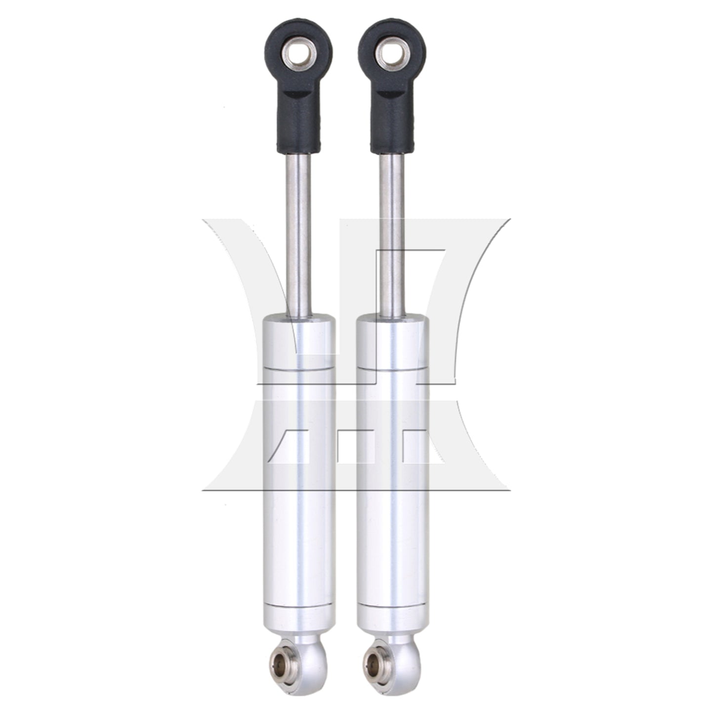 BQLZR 2 Pieces RC1:10 Model Car Alloy Shock Absorber 92mm Length Silver 75003S