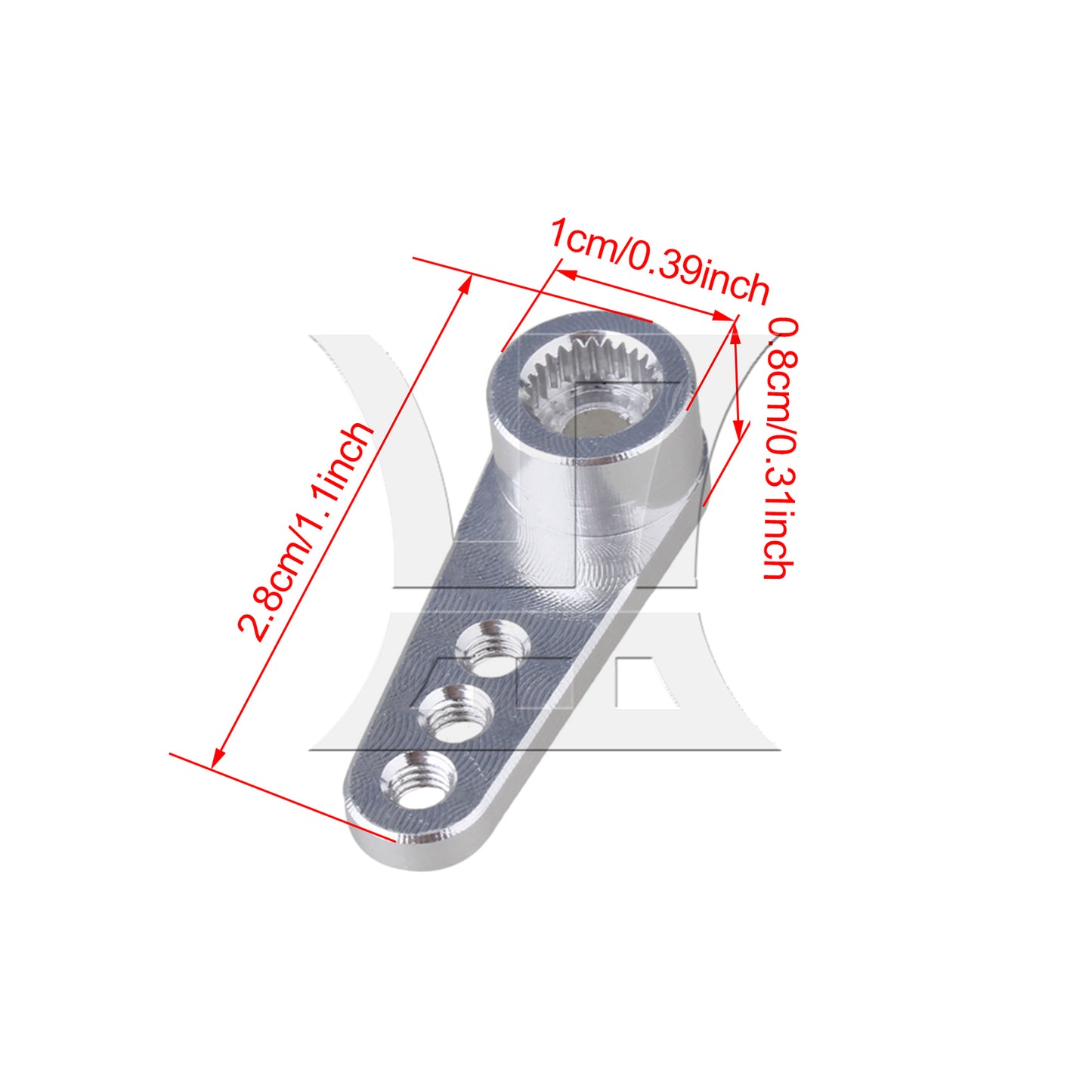 BQLZR Silver Upgrade N10086s 25T Steering Servo Horn Arms for RC1:8 Model Car