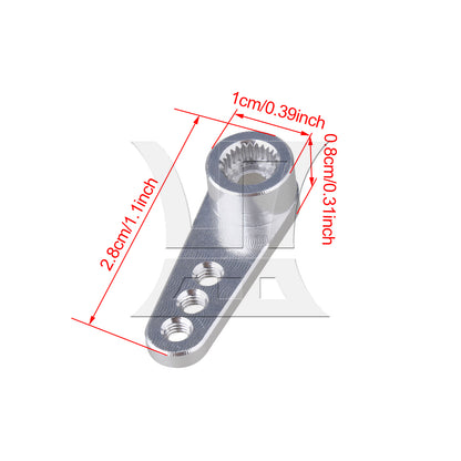 BQLZR Silver Upgrade N10086s 25T Steering Servo Horn Arms for RC1:8 Model Car