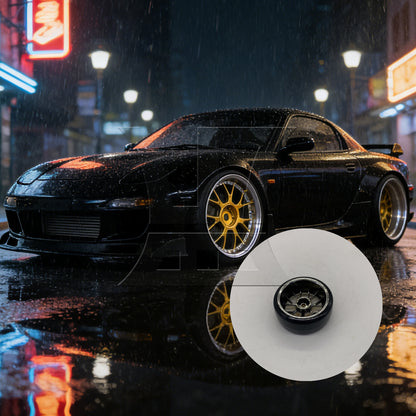 BQLZR  RC1:10 On Road Car Y Shape Yellow Wheel Rims W/ Smooth Drift Tyre 290149