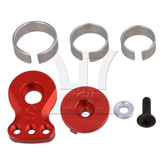 BQLZR Red RC1:8 1:10 1:16 Car Alloy Steering Servo Horn Arm N10220 25T